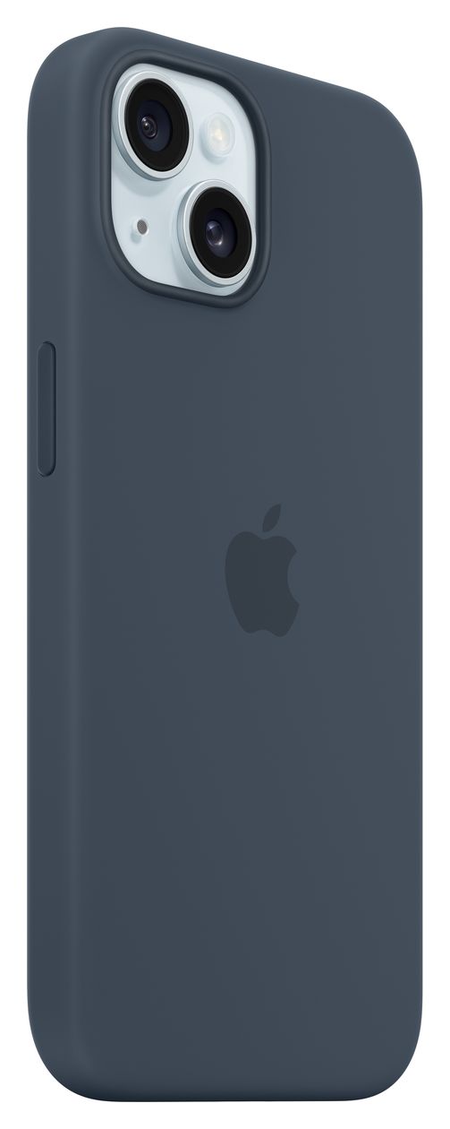 Silikon Case mit MagSafe Cover für Apple iPhone 15  (Navy) 