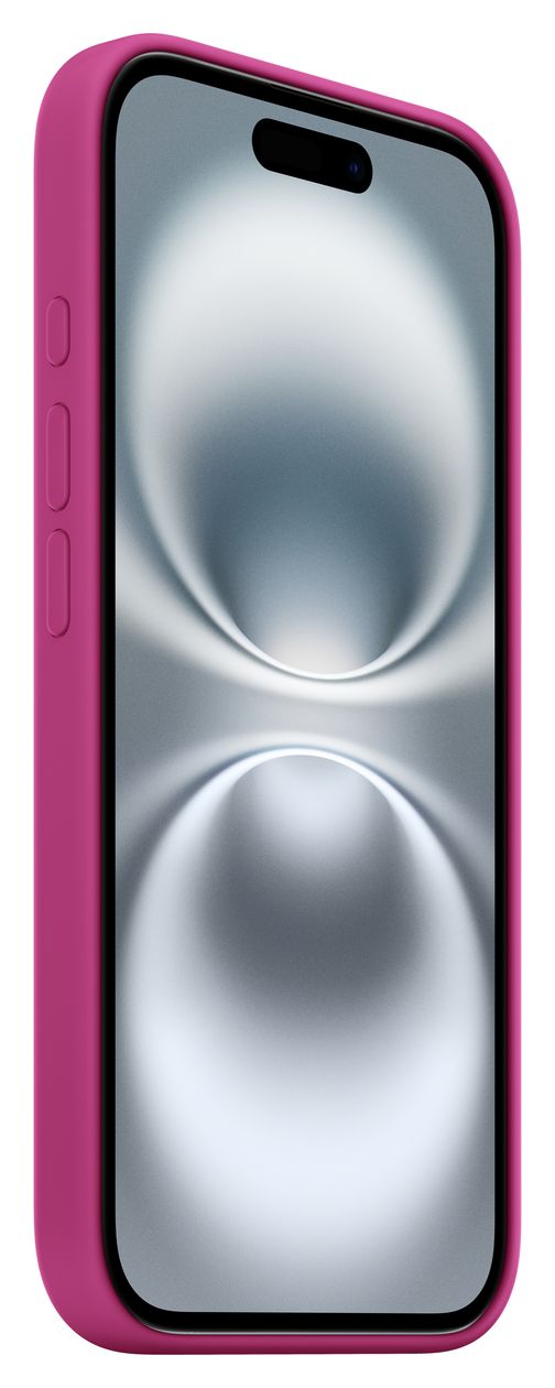 Silikon Case mit MagSafe Cover für Apple iPhone 16  (Fuchsie) 