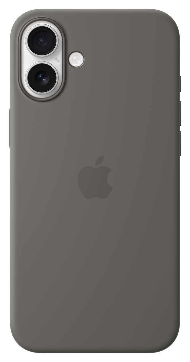 Silikon Case mit MagSafe Cover für Apple iPhone 16 Plus  (Grau, Steinfarbe) 