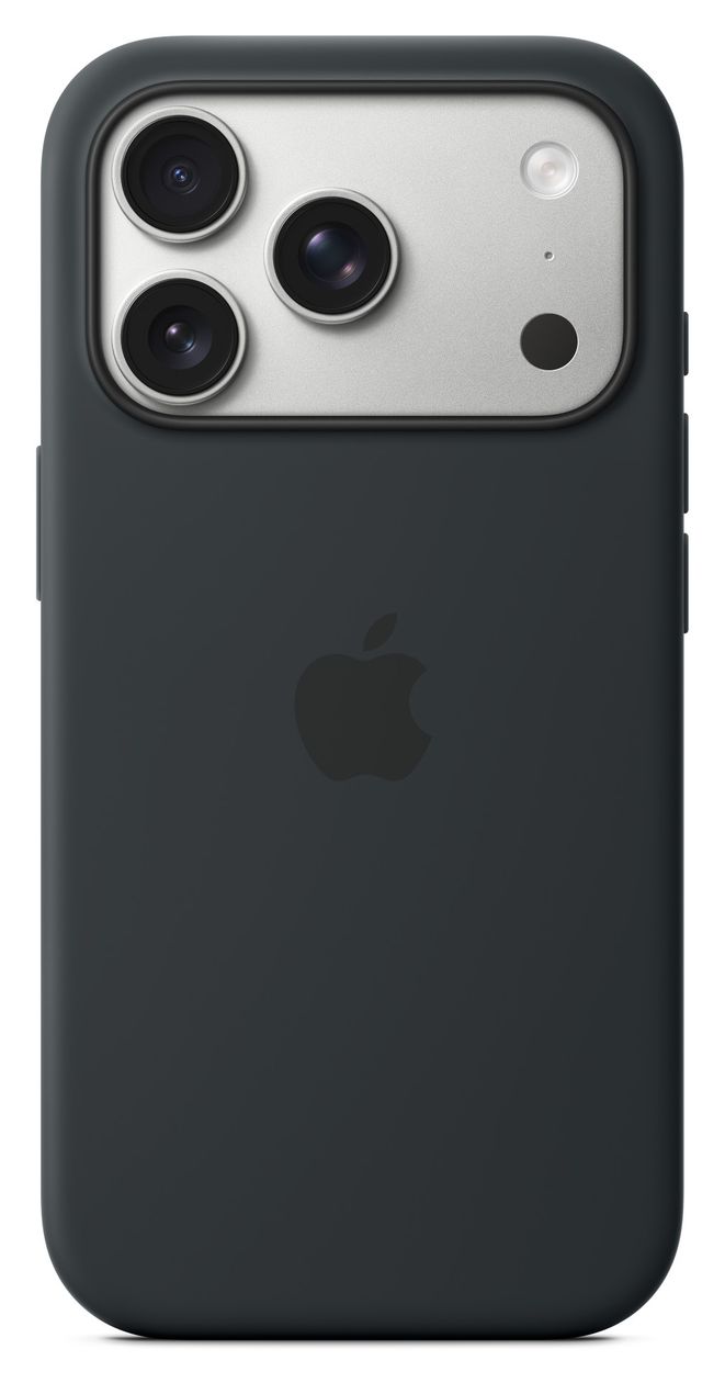 Silikon Case mit MagSafe Cover für Apple iPhone 17 Pro  (Schwarz) 