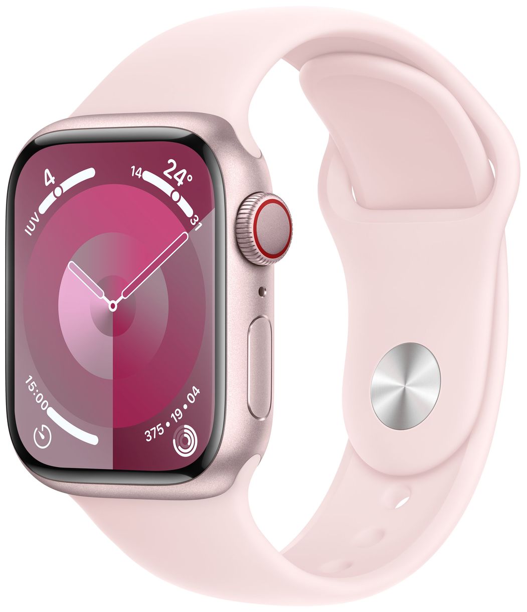 Watch Series 9 Digital 41 mm Smartwatch Rechteckig IP6X 36 h 4G (Pink) 
