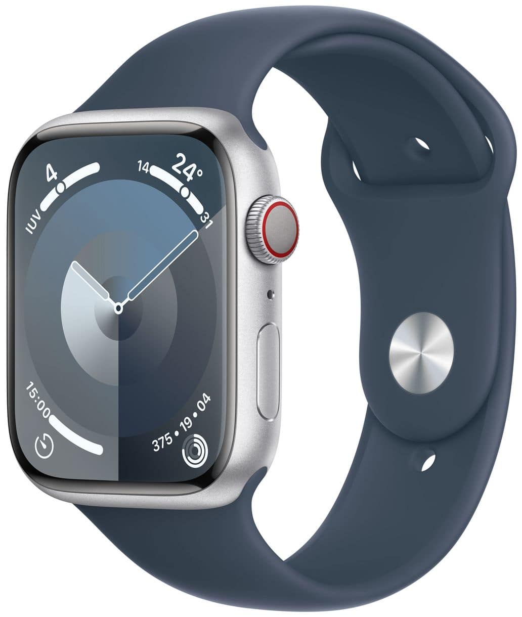 Watch Series 9 Digital 45 mm Smartwatch Rechteckig IP6X 36 h 4G (Silber) 
