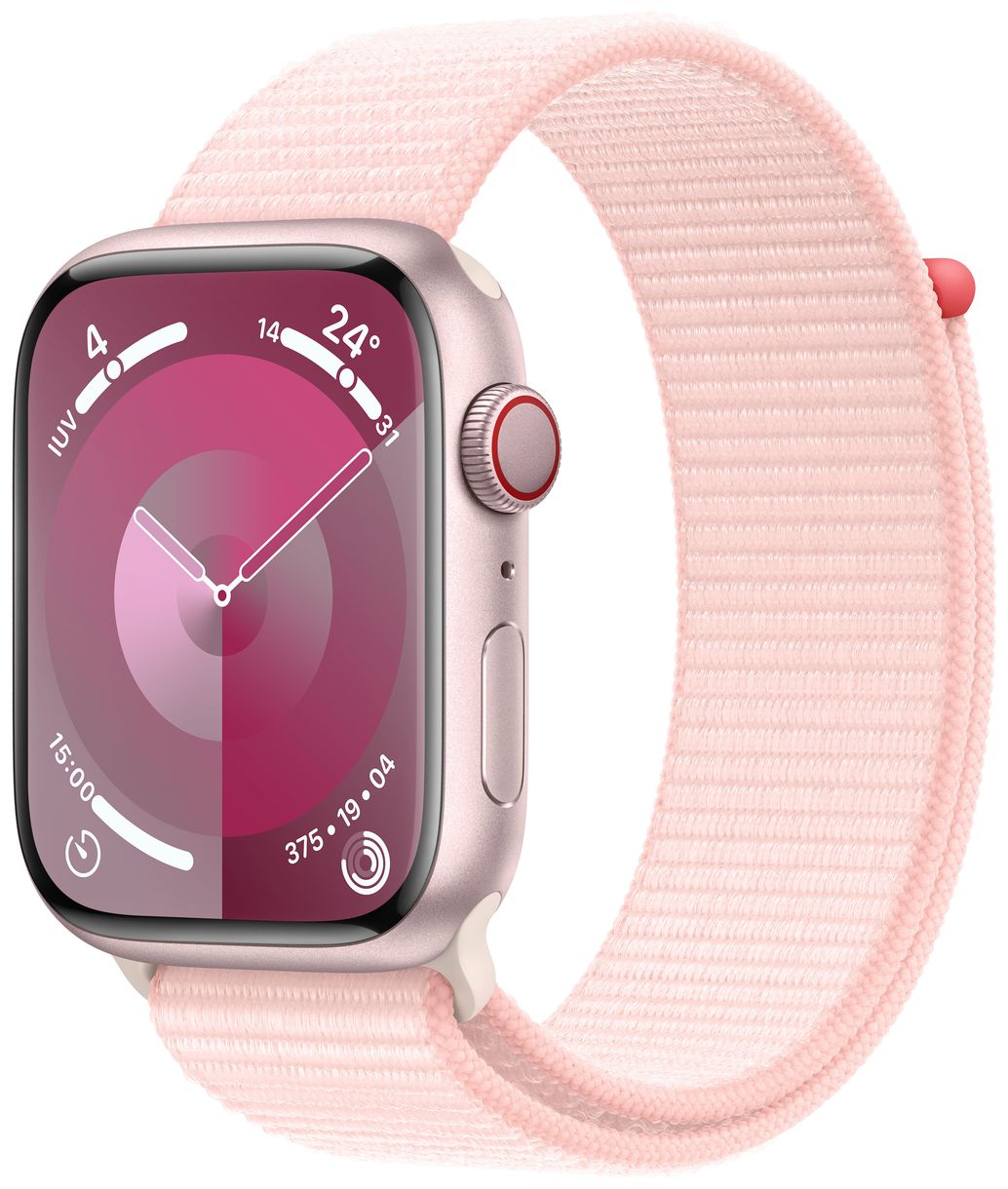 Watch Series 9 Digital 45 mm Smartwatch Rechteckig IP6X 36 h 4G (Pink) 