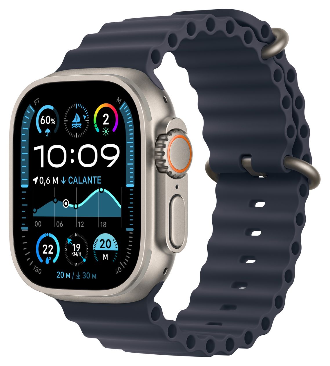 Watch Ultra 2 Digital 49 mm Smartwatch Rechteckig IP6X 72 h 326 ppi 4G  (Titan) 