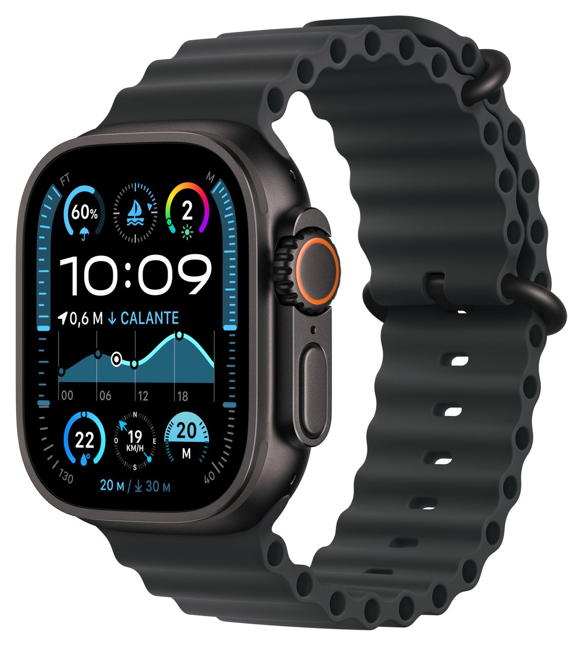 Watch Ultra 2 Digital 49 mm Smartwatch Rechteckig IP6X 72 h 326 ppi 4G  (Schwarz) 