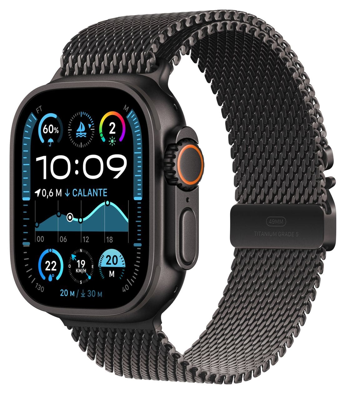 Watch Ultra 2 Digital 49 mm M Smartwatch Rechteckig IP6X 72 h 326 ppi 4G  (Schwarz) 
