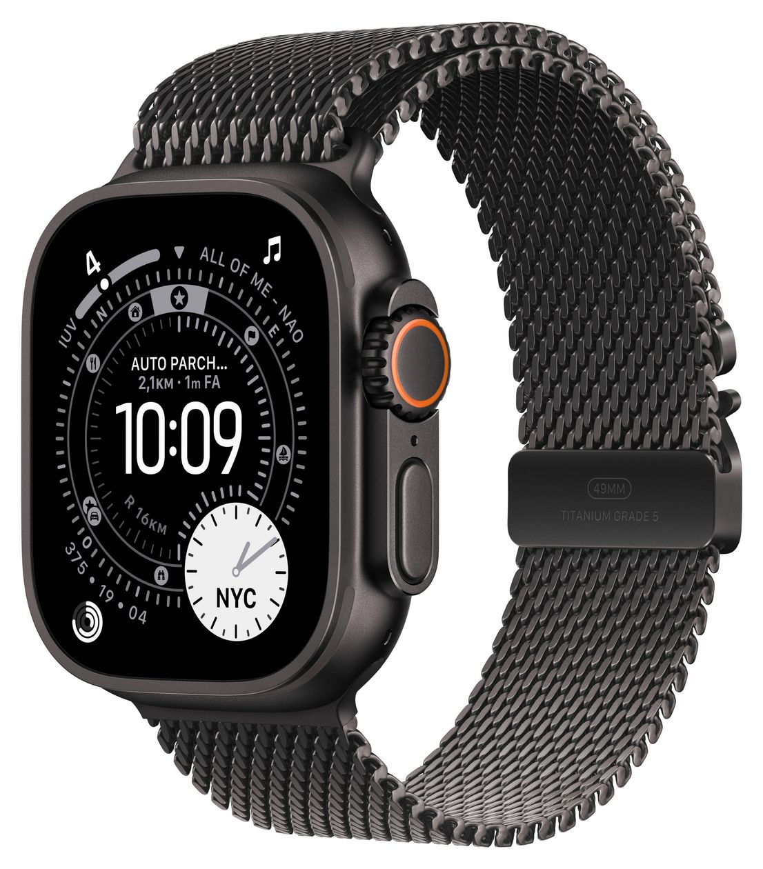 Watch Ultra 3 Digital 49 mm L Smartwatch Rechteckig IP6X 72 h 326 ppi 5G  (Schwarz) 
