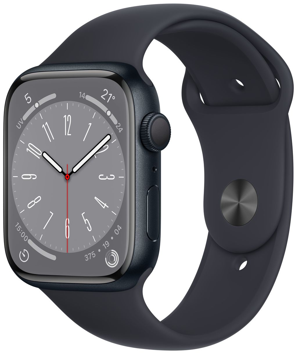 Watch Series 8 Digital 45 mm Smartwatch Rechteckig IP6X 18 h (Schwarz) 