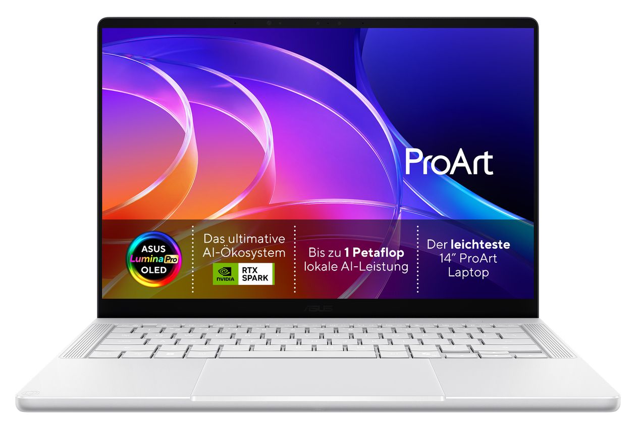 ProArt P H7407BA-SM045W 3K Notebook 35,6 cm (14 Zoll) 2880 x 1800 Pixel 32 GB Ram 1 TB SSD Windows 11 Home NVIDIA RTX Spark  (Weiß) 