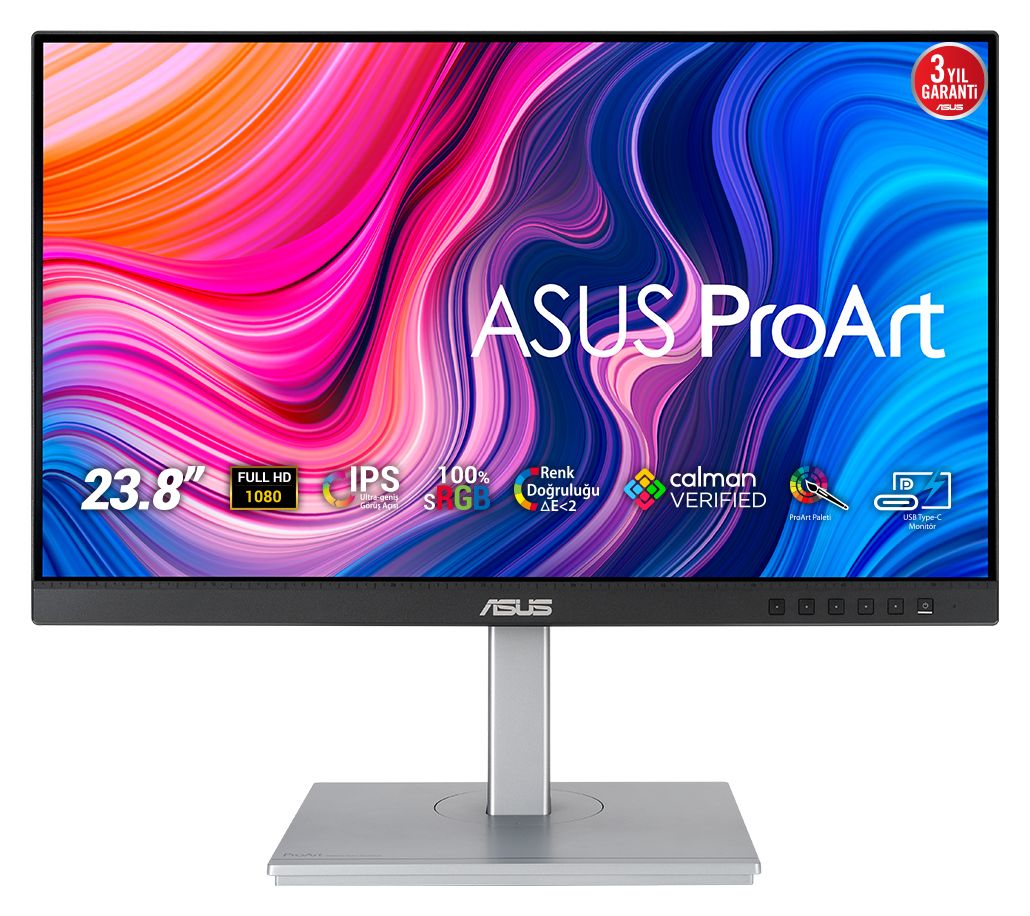 ProArt PA247CV Full HD Monitor 60,5 cm (23.8 Zoll) 16:9 5 ms 300 cd/m²  (Schwarz, Silber) 