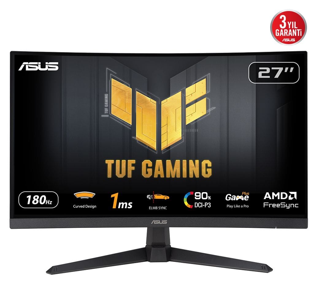 TUF Gaming VG27VQ3B Full HD Monitor 68,6 cm (27 Zoll) 16:9 1 ms 250 cd/m²  (Schwarz) 