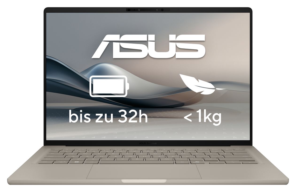 Zenbook A UX3407QA-QD305W Copilot+ PC WUXGA Notebook 35,6 cm (14 Zoll) 1920 x 1200 Pixel 1 TB SSD Windows 11 Home Qualcomm Snapdragon max. 3 GHz  (Beige) 