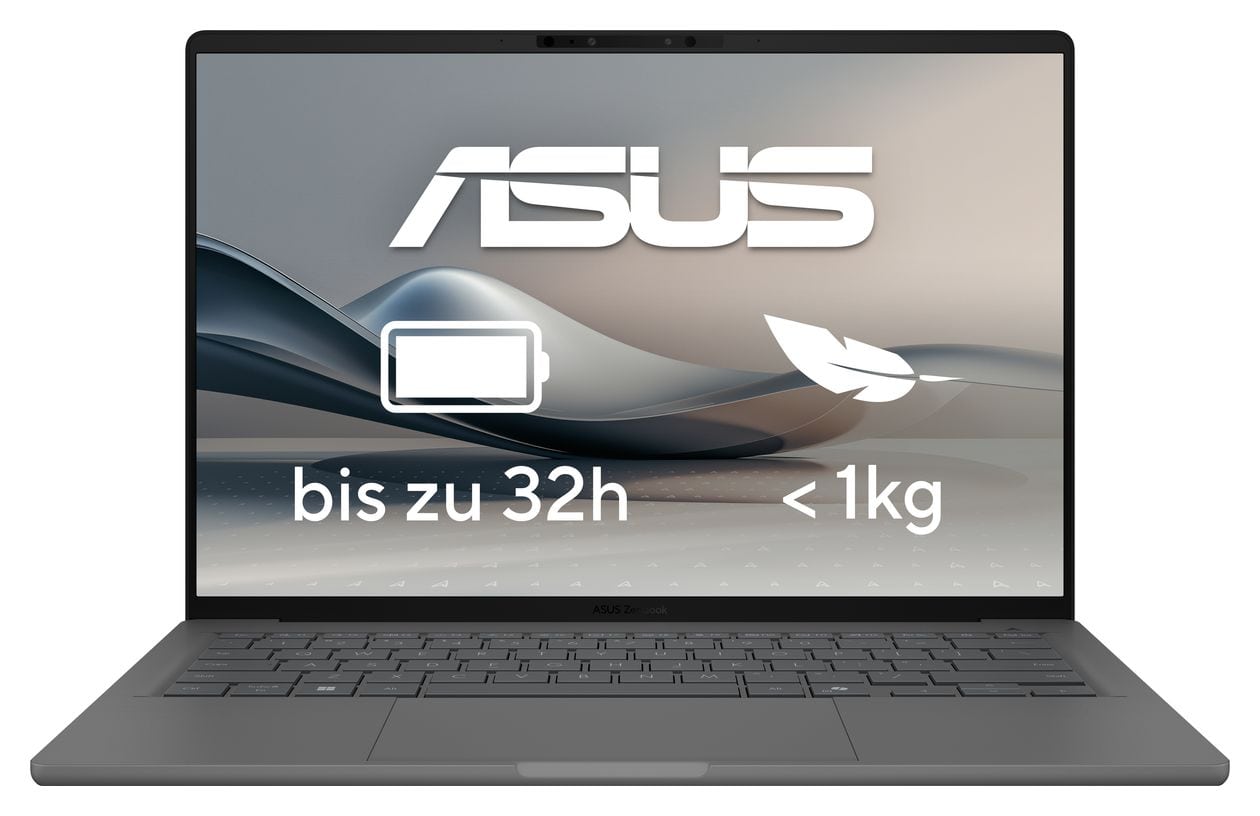 Zenbook A UX3407QA-QD496W WUXGA Notebook 35,6 cm (14 Zoll) 32 GB RAM 1 TB SSD Windows 11 Home Qualcomm Snapdragon  (Grau) 