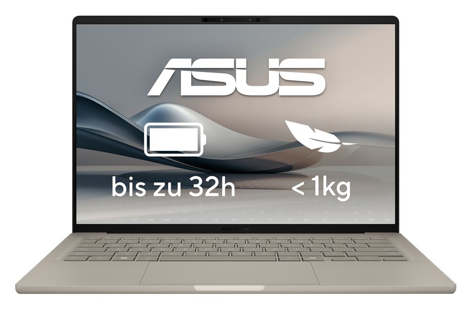 Zenbook UX3407QA-QD498W WUXGA Notebook 35,6 cm (14 Zoll) 1920 x 1200 Pixel 1 TB SSD Windows 11 Home Qualcomm Snapdragon max. 3 GHz  (Beige) 