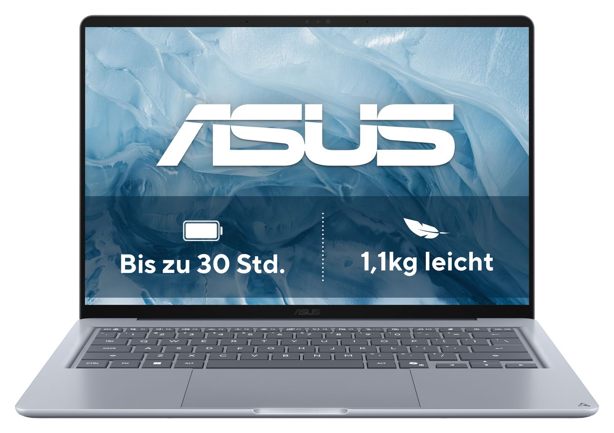 Zenbook UX3480QA-SF003W WUXGA Notebook 35,6 cm (14 Zoll) 1920 x 1200 Pixel 16 GB Ram 512 GB SSD Windows 11 Home Qualcomm Snapdragon max. 2,97 GHz  (Blau) 