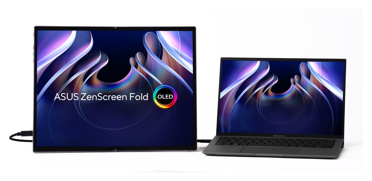 ZenScreen Fold OLED MQ17QH Quad HD Monitor 43,9 cm (17.3 Zoll) 4:3 0,2 ms 350 cd/m²  (Silber) 