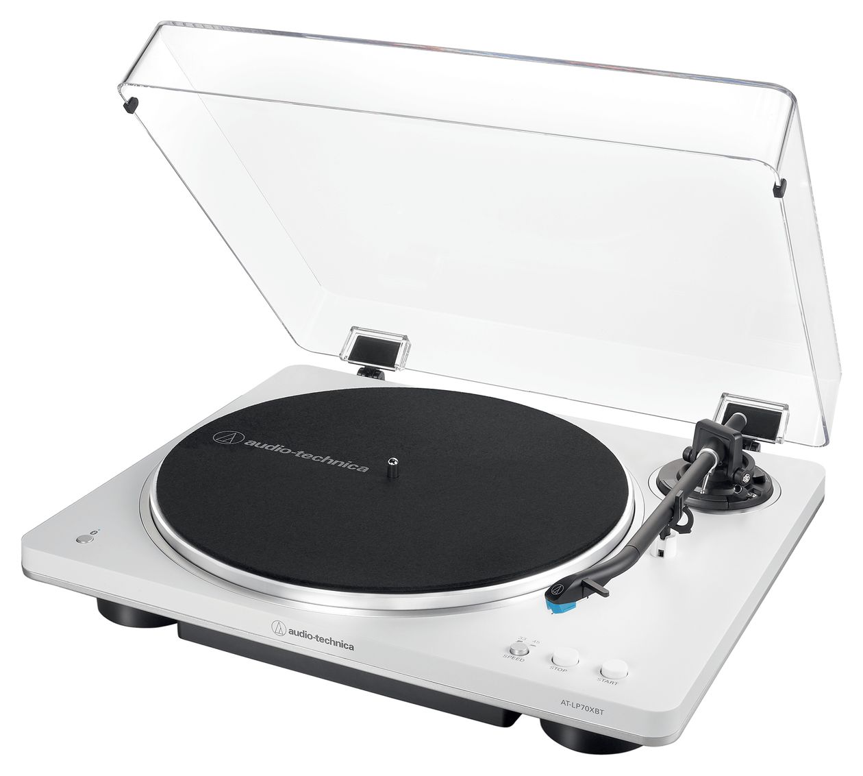 AT-LP70XBT Audio-Plattenspieler mit Riemenantrieb  (Silber, Weiß) 