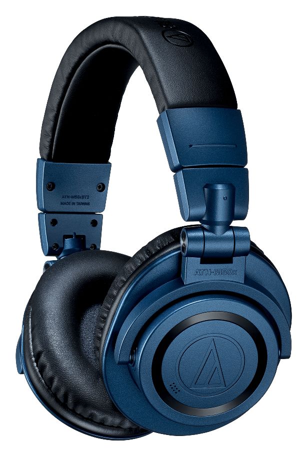 ATH-M50xBT2 Ohraufliegender Bluetooth Kopfhörer kabellos (Blau) 