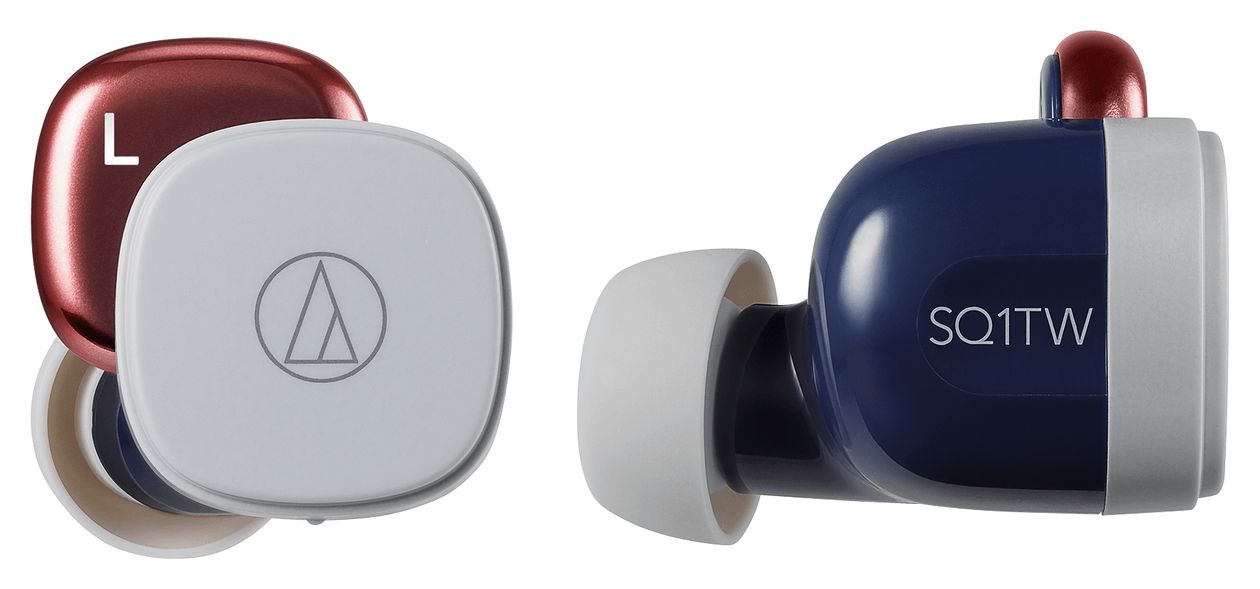 ATH-SQ1TWNRD In-Ear Bluetooth Kopfhörer kabellos 6,5 h Laufzeit IPX4 (Schwarz, Rot, Weiß) 