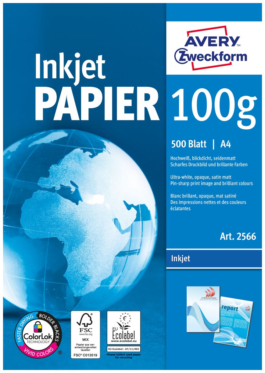 Bright White Inkjet Papier A4 500 Sheets 