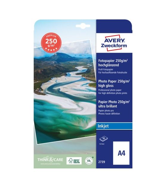 Premium Inkjet Fotopapier A4, 50 sheets, 250 g/m² 