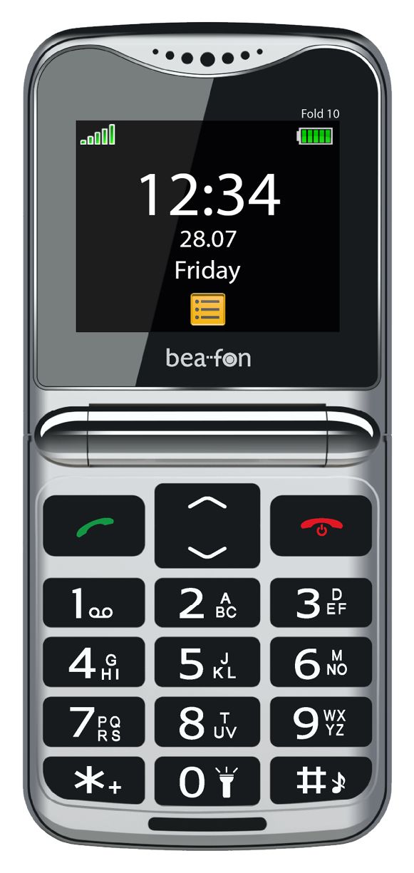 Fold  10 2G Smartphone 5,59 cm (2.2 Zoll) Single SIM  (Schwarz, Silber) 