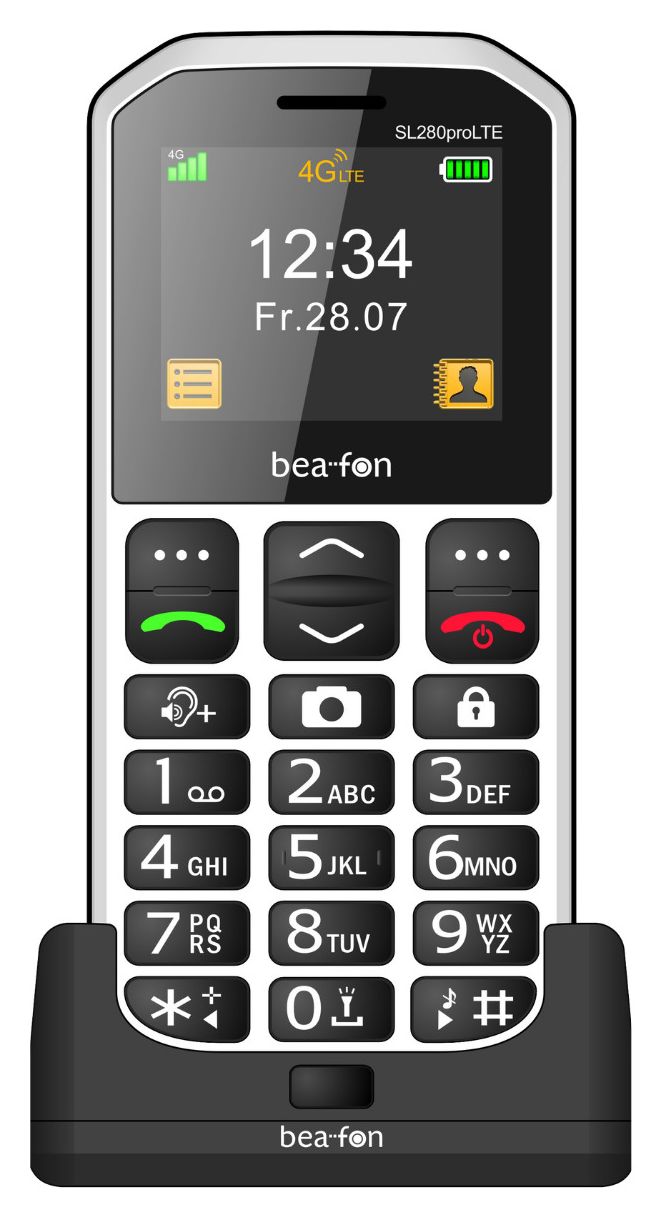 SL280pro LTE 4G Smartphone 5,08 cm (2 Zoll)  (Schwarz, Silber) 