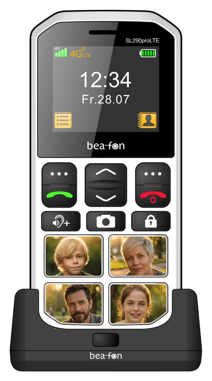 SL290pro LTE 4G Smartphone 5,08 cm (2 Zoll)  (Schwarz, Weiß) 