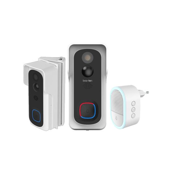 Visitor 2V - Set Outdoor Videotürklingel mit Winkeladapter + Indoor Glocke Chime 