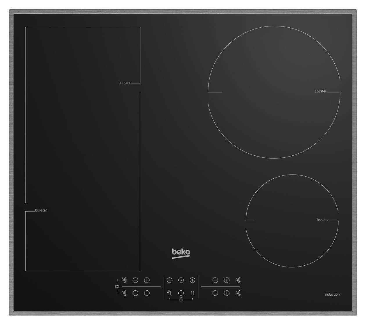 HII64200FMTX autarkes 58 cm Induktions Kochfeld/Herdplatte 4 Zone(n) 