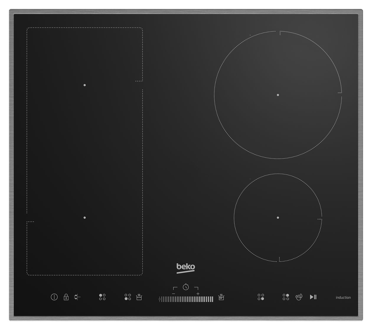 HII64500UFTX autarkes 58 cm Induktions Kochfeld/Herdplatte 4 Zone(n) 