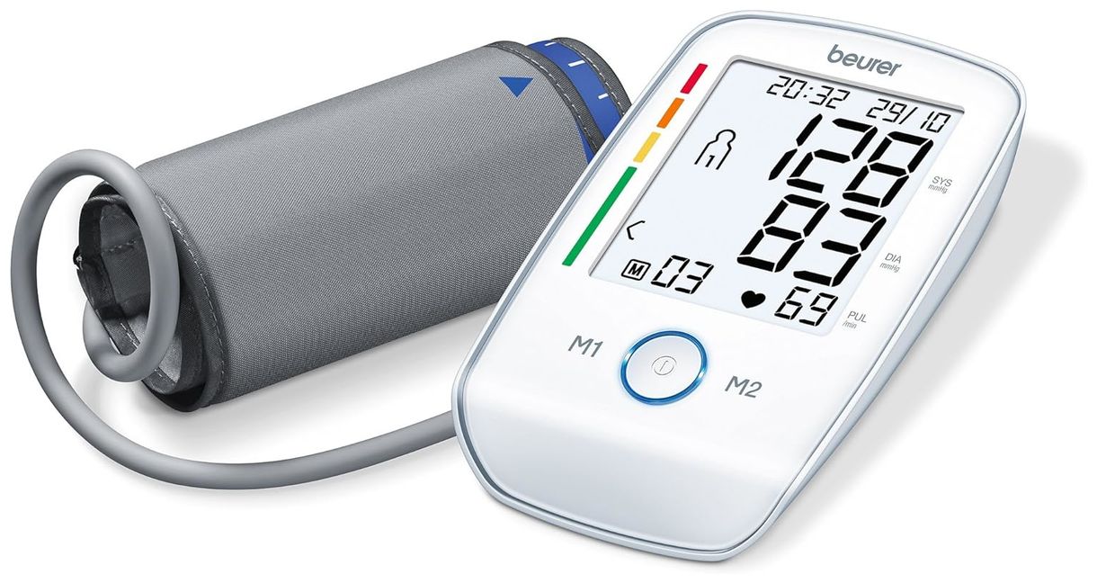 BM45 Oberarm-Blutdruckmessgerät 2x60 Speicherplätze XL-Display 