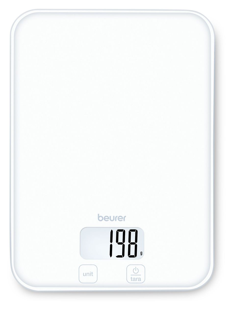 KS19 Pure White Elektronische Küchenwaage bis 5 kg Genauigkeit 1 g  (Weiß) 
