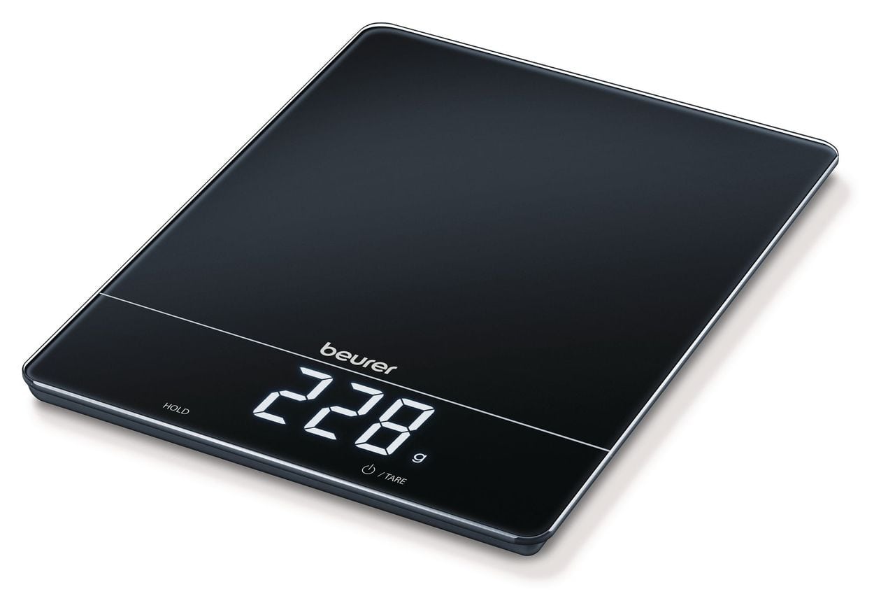 KS34 XL Elektronische Küchenwaage bis 15 kg Genauigkeit 1 g  (Schwarz) 