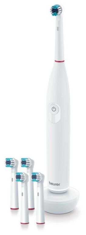 TB30X Onpack Vibrierende Zahnbürste für Erwachsene mit4x Clean Bürstenkopf extra bis zu 20 Tagen Laufzeit 