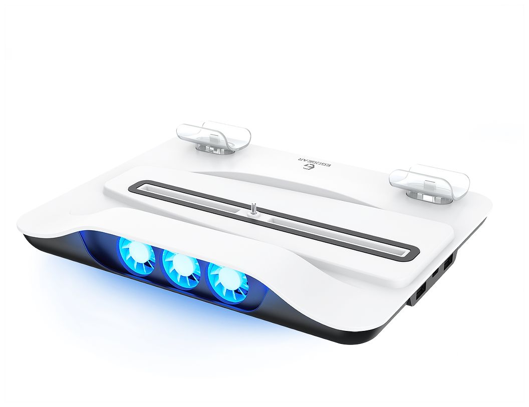 SCC5 Premium Ladestation und Kühlständer für PlayStation 5 Kabelgebunden (Weiß) 