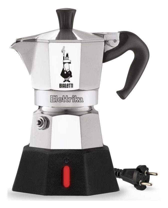 Moka Elettrika 2 Tassen Filterkaffeemaschine 0,09 l  (Aluminium, Schwarz) 