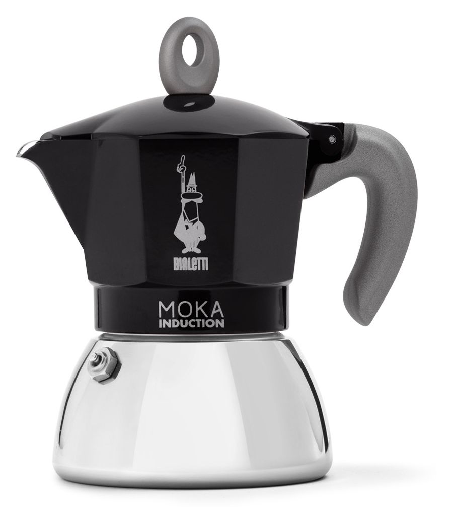 Moka Induction Espressokocher 4 Tassen Filterkaffeemaschine  (Schwarz) 