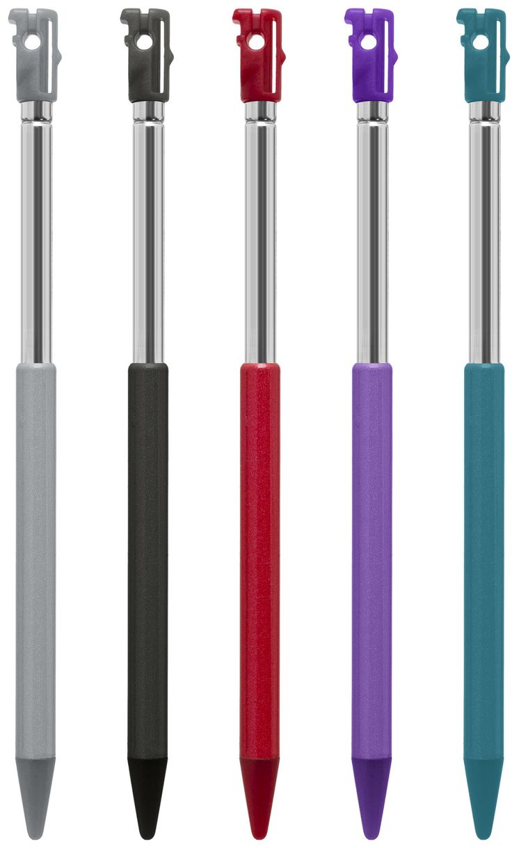 Metal Stylus Set Nintendo 3DS (Schwarz, Blau, Grau, Violett, Rot) 