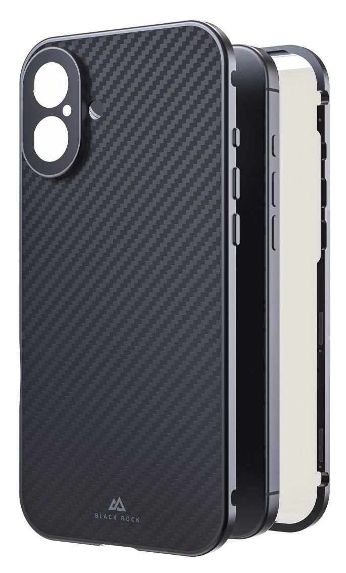 360° Glass Cover für Apple iPhone 16 Plus  (Schwarz) 