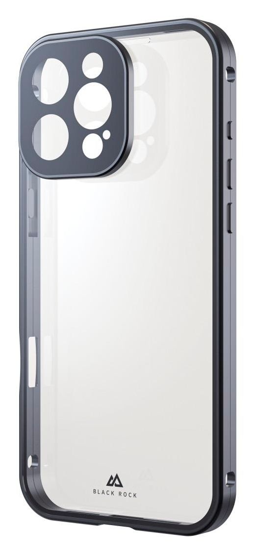 360 Grad Glass Mantelhülle für Apple iPhone 16 Pro Max  (Schwarz) 