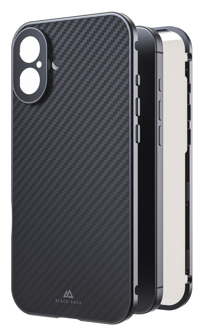 360 Grad Glass Cover für Apple iPhone 16 Plus  (Carbon) 
