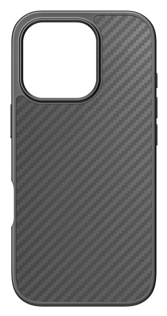 Robust Carbon Case Cover für Apple iPhone 16 Pro  (Schwarz) 