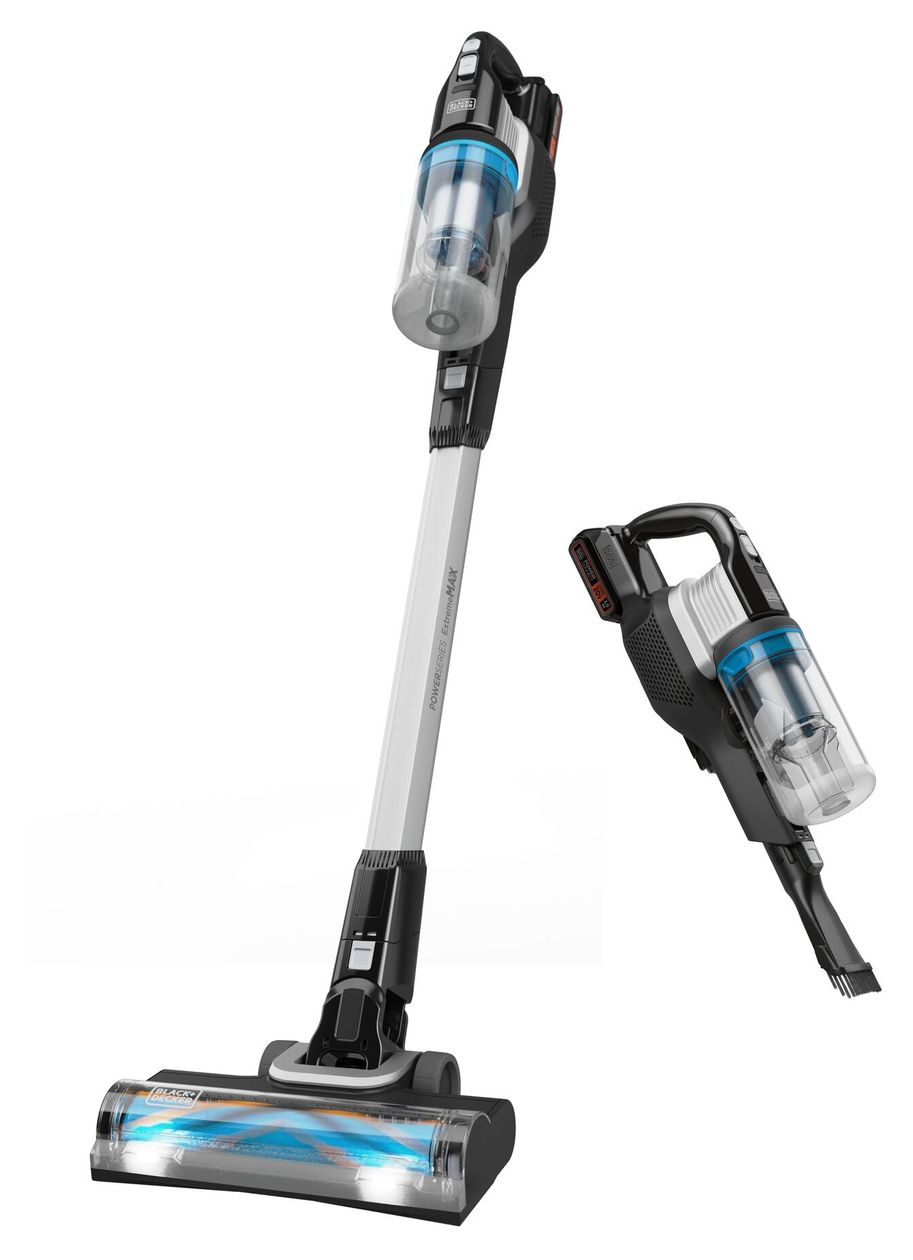 BHFEB520D1 Handstaubsauger Beutellos bis 55 min Laufzeit 20 V (Schwarz, Transparent, Weiß) 