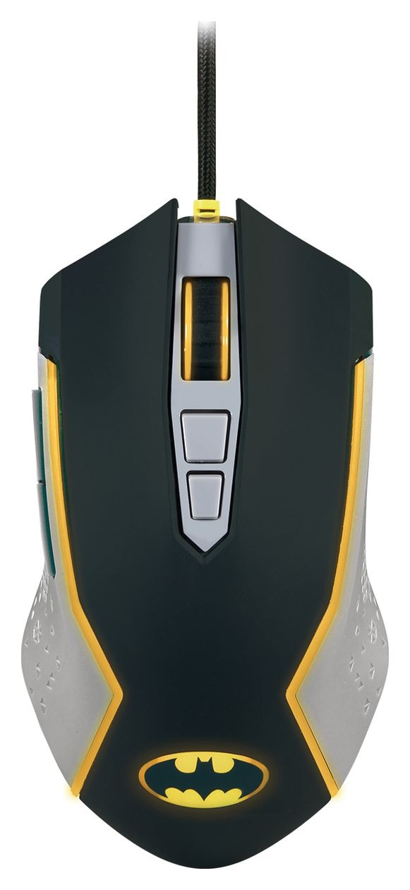 DC Batman 8000 DPI Gaming Maus  (Schwarz, Grau, Gelb) 