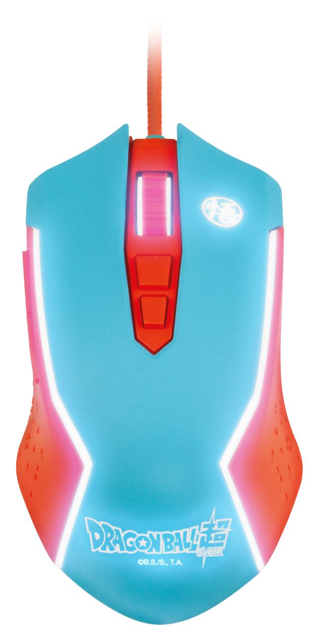 Dragon Ball Super 8000 DPI Gaming Maus  (Blau, Orange) 