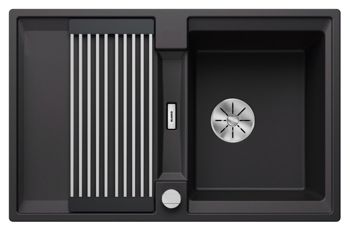 ADIRA 45 S Einbauspüle für 45 cm Unterschrank Silgranit 1 Becken  (Schwarz) 