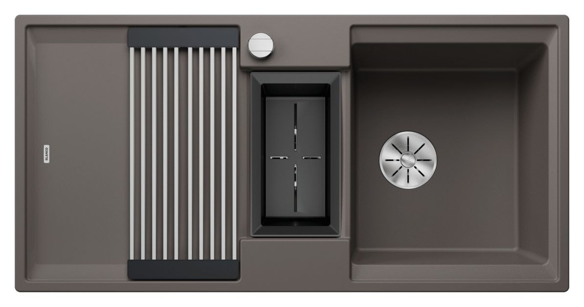 ADIRA 6 S Einbauspüle für 60 cm Unterschrank Silgranit 2 Becken  (Grau) 