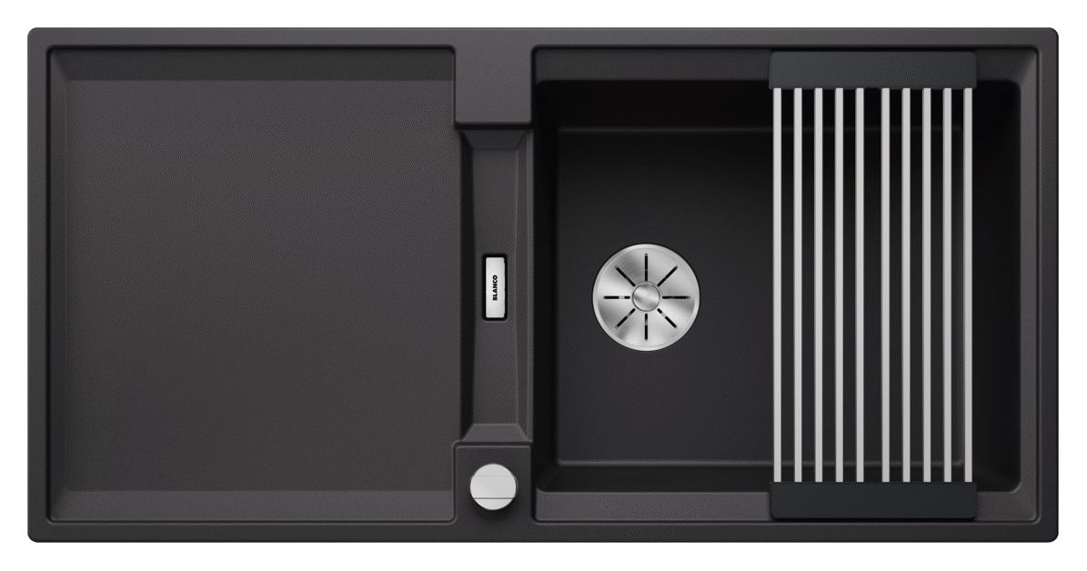 ADIRA XL 6 S Einbauspüle für 60 cm Unterschrank Silgranit 1 Becken  (Schwarz) 