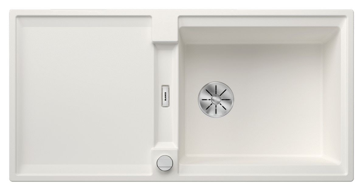 ADIRA XL 6 S-F Flächenbündige Spüle für 60 cm Unterschrank Silgranit 1 Becken  (Weiß) 